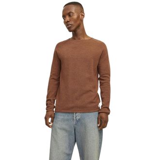 Jack & Jones Jack And Jones Heren getextureerde regelmatige Raglan trui (Mokka Bisque)