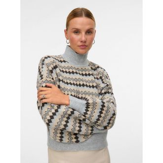 Vero Moda Gestreepte trui met opstaande kraag