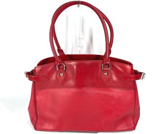 Louis Vuitton Red Color Epi Leather Handbag Shoulder Bag Tote Bag (Pre-Owned)