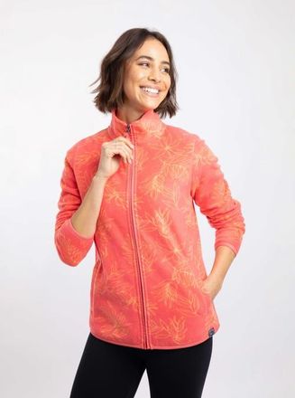 Weird Fish Rochelle Full Zip Microfleece Jacket in Flamingo at Nordstrom, Size 18