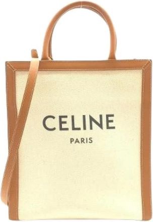 Celine Pre-owned Cotton Tote Bag - Dames - Vintage Shopper - Beige - ONE Size - Katoen - Vintage