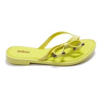 Melissa Womens Flip Flop Slim Ii Fashion Sandals In Neon Green