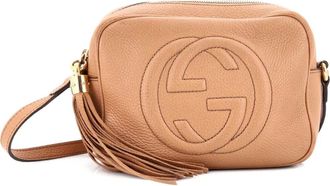 Gucci Soho Disco kleine leren crossbodytas - Beige