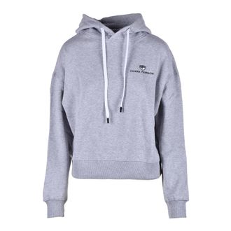 Chiara Ferragni Katoenen Sweatshirt - Model: Felpa - Dames - Hoodies - Grijs - M - Katoen - Hoodies & sweatvesten