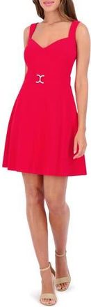 Kensie Sweetheart Neck Scuba Crepe Minidress in Red at Nordstrom Rack, Size 14