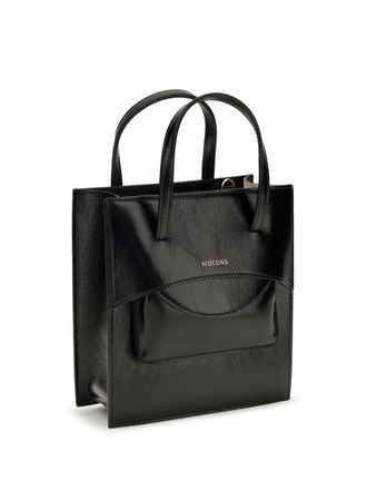 Hidesins Womens Borsa A Mano Pocket Pelle Black Calf Leather Bos Taurus Shoulder Bags