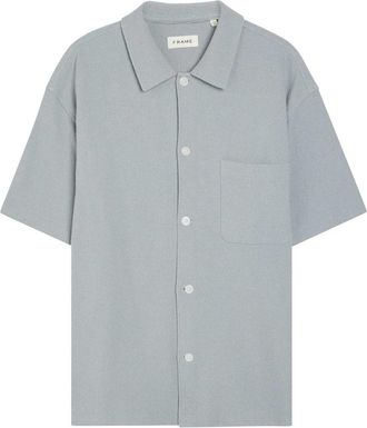 Frame Denim Textured-knit Cotton-blend Shirt - Grey - XL