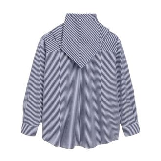 Ami Bandana Cotton Shirt - - Blouses & Shirts - Donna - Blu - S