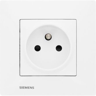 SIEMENS Toma Modular Blanca Con Tapas De Seguridad