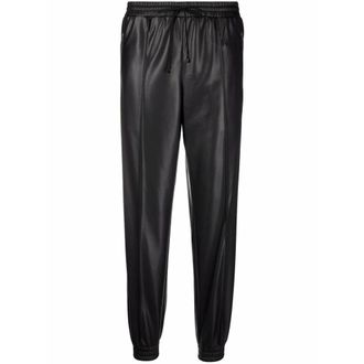 Philosophy di Lorenzo Serafini Straight Trousers, female, Black, Size: M Leather Trousers
