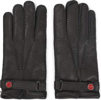 Kiton Zwarte hertenleren handschoenen - Heren - Handschoenen - Zwart - 10 IN - Leer - Accessoires