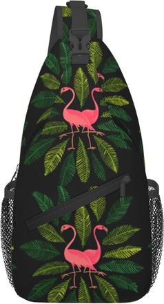 Generic Flamingos Chest Bag Anti Theft Cross Body Bag Trendy Crossbody Bags For Traveling Runner Casual