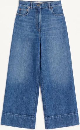 Valentino Denim Trousers Woman BLUE 24