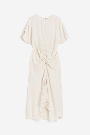 H&M Kleid mit geschlitzten &Auml;rmeln - Cremefarben