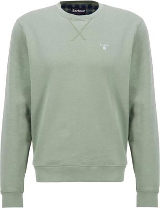 Barbour Ridsdale Crew-Neck Sweatshirt - Heren - Sweatshirts - Groen - L - Katoen - Hoodies & sweatvesten