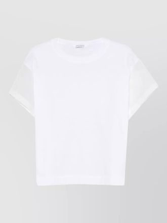 Brunello Cucinelli cotton sheer panel short-sleeve t-shirt