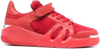 Giuseppe Zanotti Talon low-top sneakers - men - Calf Suede/Calf Leather/Calf Leather/Rubber - 43 - Red