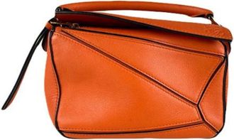 Loewe Pre-owned Handbags, female, Orange, Size: ONE SIZE Pre-owned Leather Handbag