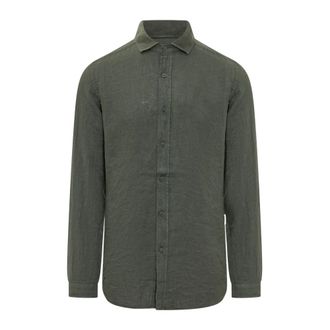 Sundek Linnen Overhemd - Heren - Casual Overhemden - Groen - XL - Linnen - Overhemden