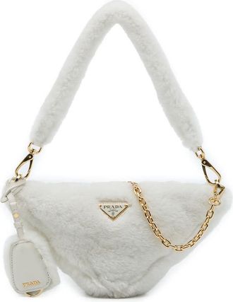 Prada Pre-owned Prada Mini Shearling Triangle Satchel Ladies FN0PNGH74HU2J3RW