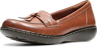 Clarks Womens Ashland Bubble Slip-On Loafer, Brown Multi, 8 X-Wide