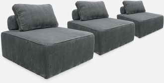 Sweeek Sof&aacute; Modular De Pana, 3 Plazas