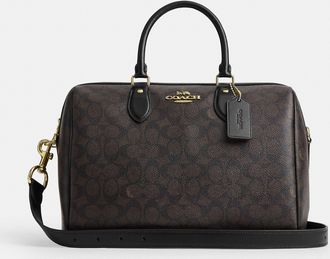 Coach Rowan Large Satchel Bag In Signature Canvas