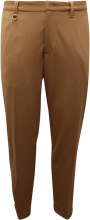 Paolo Pecora Jersey Broek in Blauw Model P23Ec 1M - Heren - Slim Fit Broeken - Bruin - L - Broeken