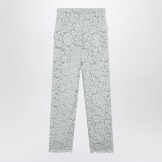 Dolce & Gabbana Ice blue lace trousers