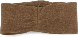 Cortana Herringbone Wool Blend Headband - Brown