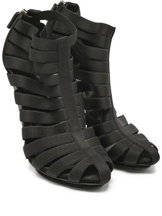 Gucci Su&egrave;de laarzen met bandjes - Zwart