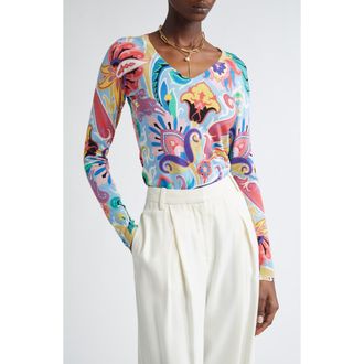 Etro Paisley Print Sweater in Stampa F.do Bianco at Nordstrom Rack, Size 0 Us / 36 It