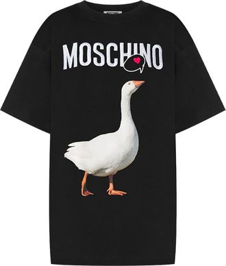 Moschino T-shirt con grafica - Nero