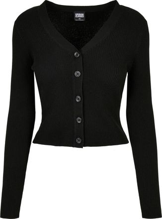 Urban Classics Dames/Dames Kort Gebreid Geribd Vest (Zwart)