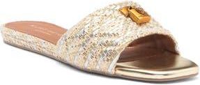 Kurt Geiger Brixton Slide Sandal in Natural Metallic at Nordstrom Rack, Size 6