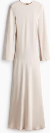 H&M R&uuml;ckenfreies Kleid mit Bindeb&auml;ndern - Beige