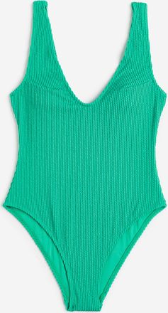 H&M Badeanzug High Leg - Green