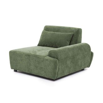Oviala Sill&oacute;n izquierdo para sof&aacute; modular respaldo ajustable de 109 cm verde