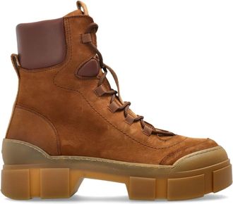 Vic Mati&eacute; Su&egrave;de enkellaarzen - Dames - Veterlaarzen - Bruin - 41 EU - Su&egrave;de - Schoenen