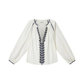 Isabel Marant Lena Blouse - Dames - Blouses & Shirts - Wit - Maat: M Katoen