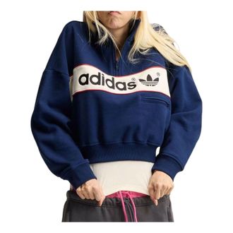 adidas (WMNS) adidas adiSignature NY Quarter Zip Sweatshirt Asia Sizing Team Navy Blue 2 LD1666