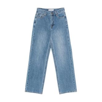 Self Portrait Straight Fit Jeans, female, Blue, W28, Straight Leg Jeans