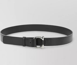 Ferragamo gancini leather belt adjustable length smooth