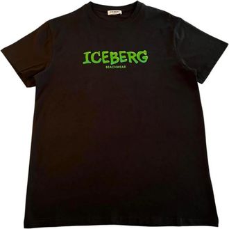 Iceberg Zwarte Katoenen Heren T-shirt - Heren - T-shirts - Zwart - M - Katoen - Tops