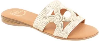 Andr&eacute; Assous Nora Slide Sandal in Platino at Nordstrom, Size 7.5