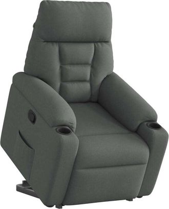 vidaXL Vidaxl - Sill&oacute;n Reclinable Elevable De Tela Gris Oscuro