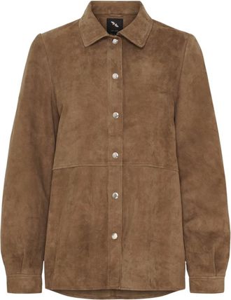 BTF-CPH Camisa de Ante - Blouses & Shirts - Mujer - Marr&oacute;n - 3XL