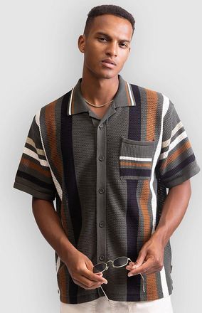 Redefined Rebel RREduardo Knit Boxy Fit Camisa estampado