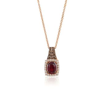Le Vian Ladies Passion Ruby Necklace set in 14K Strawberry Gold