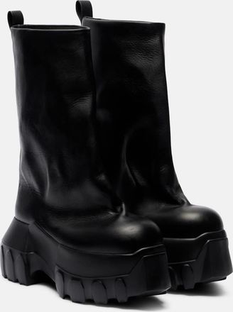 Rick Owens Mega Tractor leather mid-calf boots